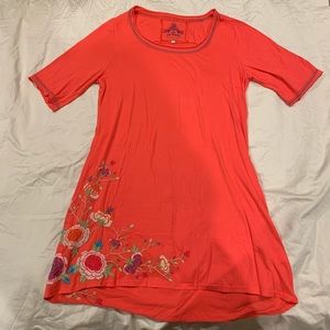 Johnny was 100% cotton with embroidery tunic